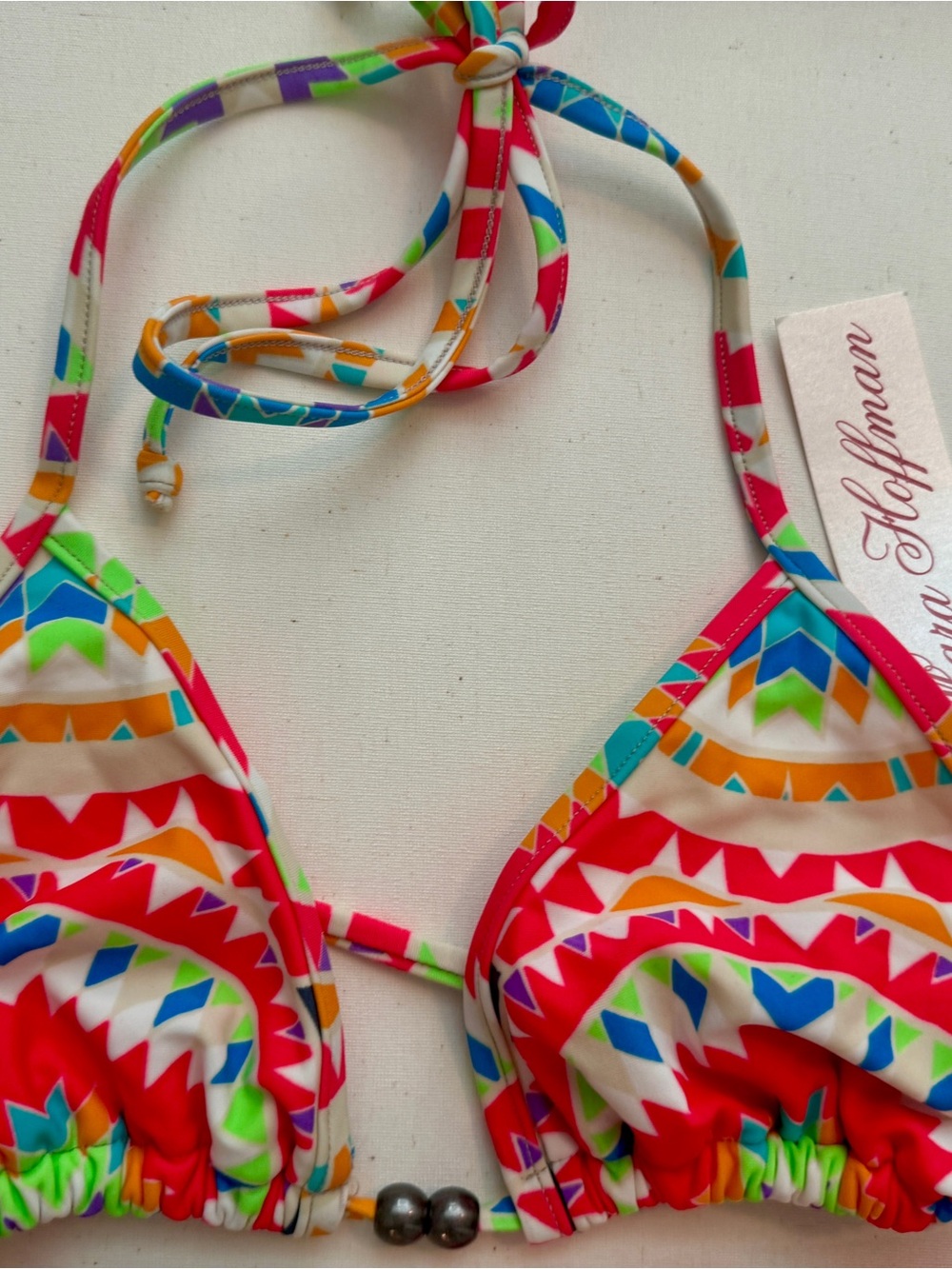 Mara Hoffman Neon Geometric Print Bikini. Size Large. New w/tags! - Picture 2 of 8